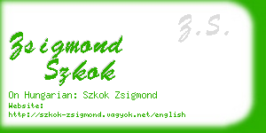 zsigmond szkok business card